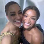 Antonia Thomas Instagram - A wonderful evening with wonderful people celebrating the fabulous @lameruk and learning about their sustainability goals. Thank you so much for having me to your beautiful heritage dinner and for bringing together old and new friends. 🌊💛🌊💛🌊 Styling: @hollyevawhite @eointhomashiggins Makeup: @bbpro_amyconway Dress: @mithridate.official