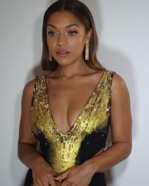 Antonia Thomas Instagram - Glam team appreciation post. I did NOT wake up like this. It really takes a village. Magicians all of you. Thank you!  @hollyevawhite @eointhomashiggins @alishadobson @francescabrazzo @emhargreaves #bifa2022