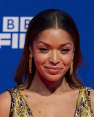 Antonia Thomas Instagram - A brilliant night celebrating a brilliant bunch of creatives. Thank you for having me @bifa_film and @mithridate.official @maisonvalentino @susancaplan the beautiful dress, shoes and Jewels. 💛💫
 
Styling: @hollyevawhite 
Styling assistant: @eointhomashiggins 
Makeup: @francescabrazzo 
Hair: @alishadobson  Publicist: @emhargreaves