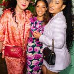 Antonia Thomas Instagram - The loveliest way to brunch. 🥐Thanks @appletv fam for bringing together old and new friends for your @bafta brunch. 💫 Makeup @kennethsohmakeup Hair @miguelmartinperezldn Styling: @hollyevawhite Dress @magdabutrym