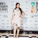 Anusha Viswanathan Instagram - BRICS International Fashion Summit Gala Dinner. 🩵 👗: @alokekumarsinghofficial 💝 . . . #fashion #food #dress #love #russia #travel #travelblogger #fashionblogger #bricsfashionsummit #moscow #russia #galadinner #wonder #wanderlust #traveller #dressedup