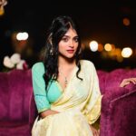 Anusha Viswanathan Instagram - @twc2014india thanks for the lovely pictures! 🩵 . . . #saree #sareelove #dressedup #weddingseason #festive #bengali #love #happy #aesthetic #lights #warm #mood #happynewyear #fashion #favourites #instablogger #fashionblogger