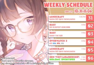 Anya Melfissa Instagram - 【WEEKLY SCHEDULE】

YT Channel: youtube.com/channel/UC727SQYUvx5pDDGQpTICNWg

Tags
General: #Anya_Melfissa
Fanart: #anyatelier
Fan name: #Melfriends
Livestream: #Liveissa

Note that fan submissions may be used in future activities.