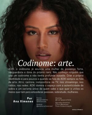 Aoxi Instagram - Codinome ARTE! @__aoxi__ ilumina a capa da edição! Em uma entrevista exclusiva com a nossa equipe ela fala sobre moda, arte, música e conta mais detalhes sobre sua carreira!

Arrasta para conferir!

Por @aanaximenes 

Créditos Estilo

Fotos
@pupindeleu
@donaisaa_

Beleza
@andrevelosoreal

Styling
@rodrigogrunfeld

Agradecimentos
@eltonmeneses
@passcomassessoria