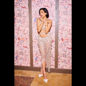 Aparna Brielle Instagram - had a shell of a time 🐚 wearing @pipatchara for the fubar premiere after-party ✨