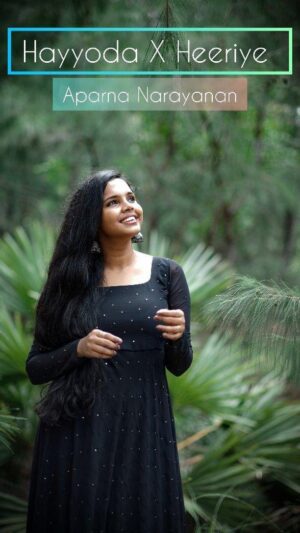 Aparna Narayanan Instagram - Hayyoda x Heeriye

Heya lovely people ❤️ How do you like the blend of these two beautiful songs? Do let me know in the comments section below ❤️ also, kindly tag @anirudhofficial and @jasleenroyal in the comments section below ❤️ can't wait to hear your feedback guys 🙂

Cover credits :
Vocals - Aparna Narayanan 
Music Producer - @marisakthi @inphase.marisakthi
Vocals recorded at @atriumsounds @mxanish
Video & Edit - @milirstories
Costume - @_gina_couture

@dqsalmaan @jasleenroyal @arijitsingh @anirudhofficial @thisispriyamali @iamsrk @nayanthara @shilparao @lyricist_vivek

[ jawan, chaleya, heeriye, Hayyoda, Sri, Shahrukh khan, Jasleen royal, dulquer Salman, Nayanthara, anirudh, atlee, cover, music, mashup, song ]