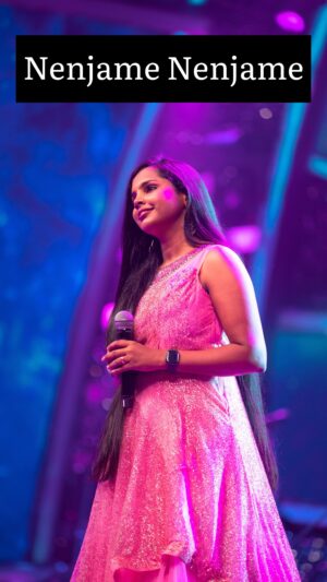 Aparna Narayanan Instagram - Reminiscing the time I got to sing this beautiful melody, “Nenjame Nenjame” at the audio launch of “Maamannan” movie :) it was an absolute honour sharing stage with @thevijayyesudas sir and all the eminent musicians ❤️❤️ thank you for trusting in me and giving me this opportunity @arrahman sir 🙏🏽☺️ forever grateful to you :) thank you @sekarankarthik Anna, @c.r.e.s.c.e.n.d.o_1512 and @sarathsantoshofficial for you support :)

Sorry about the clarity. Just sharing a mobile clipping here :)

NO COPYRIGHT INFRINGEMENT INTENDED 

Original song credits :
Singers - @shakthisreegopalan and @thevijayyesudas 
Music - @arrahman 
Lyrics - @yughabharathi 

@udhay_stalin @keerthysureshofficial 

#nenjame #singer #arrahman #maamannan #aparnanarayanan #vadivelu #udayanithistalin #keerthysuresh #supersinger #kollywood #audiolaunch #sunpictures