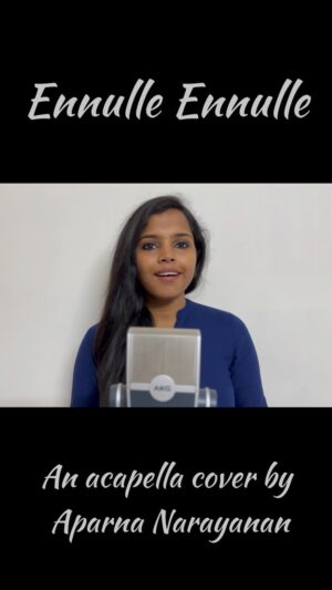 Aparna Narayanan Instagram - Ennulle Ennulle - An Acapella cover by Aparna Narayanan 🙂

I’d always wanted to make an Acapella version of this iconic song and I’m glad it finally happened 😍 hope you like the cover 😊 do share your feedback in the comments section below 😊

Cover credits :
Vocals - Aparna Narayanan
Arrangement, mix & master - @sreerajsahajanofficial ☺️

Original credits :
Movie - Valli
Music - Ilayaraja sir
Singer - Swarnalatha ma’am
Lyricist - Vaali sir

#singer #aparnanarayanan #acapella #cover #coversong #acapellacover #supersinger #ss9 #vijaytv #vijaytelevision #music #musician #thursday #viral #trending #ilayaraja #rajasir #tamil #kollywood #love #isaignaniilayaraja #swarnalatha 

[ cover, Acapella, Ilayaraja, singer, supersinger, vijaytv, Kollywood, Tamil, love, iconic, Thursday, musician, singer, trending, viral, reel, isaignani, Swarnalatha ]
