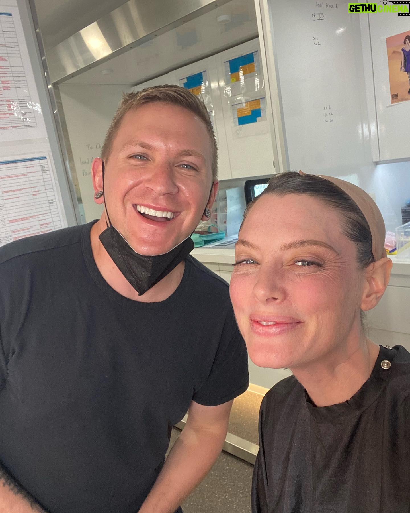 April Bowlby - 12.4K Likes - Thanks @le0themua for my scratch & sniff. Scratch & popper …..stretch and stipple!!!!!! #ritaforever #agingmakeup #doompatrol