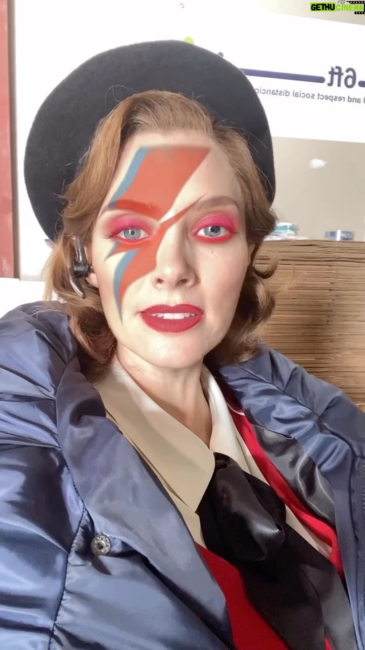 April Bowlby - 10.8K Likes - A little Bowie play behind the scenes of @dcdoompatrol
Yeah, yeah @dianexguerrero and I are singing to a different song that was playing in the warehouse. Also featured @matthew.zuk 💜⚡️