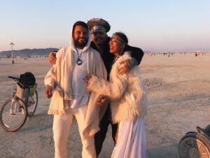 Arabella Drummond Instagram - Desert sunrise for the most beautiful wedding ceremony on the playa! @bess_bessie & @mavanly love always ❤️#blackrockcity #burningman