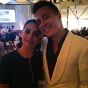 Archie Panjabi Instagram - Lovely to catch up with the lovely @coltonlhaynes #SanAndreasmovie