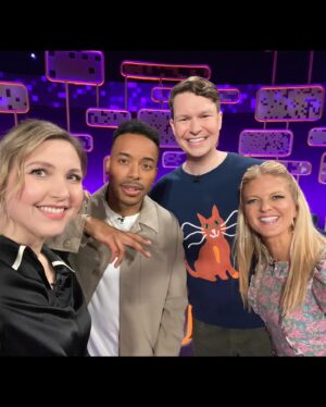 Arden Myrin Instagram - If you didn’t get a chance to see @aftermidnight last week it is up on @paramountplus! @taylortomlinson is a dream! I enjoyed spreading the good word of abstinence with my brother from another mother @zzdoublezz and speaking Franglais to @jourdainfisher!