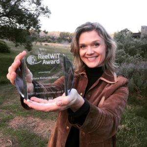 Ariana Richards Instagram - The  2018ReelWIT Award is even more beautiful in person! Thanks @Google and @NCWIT!