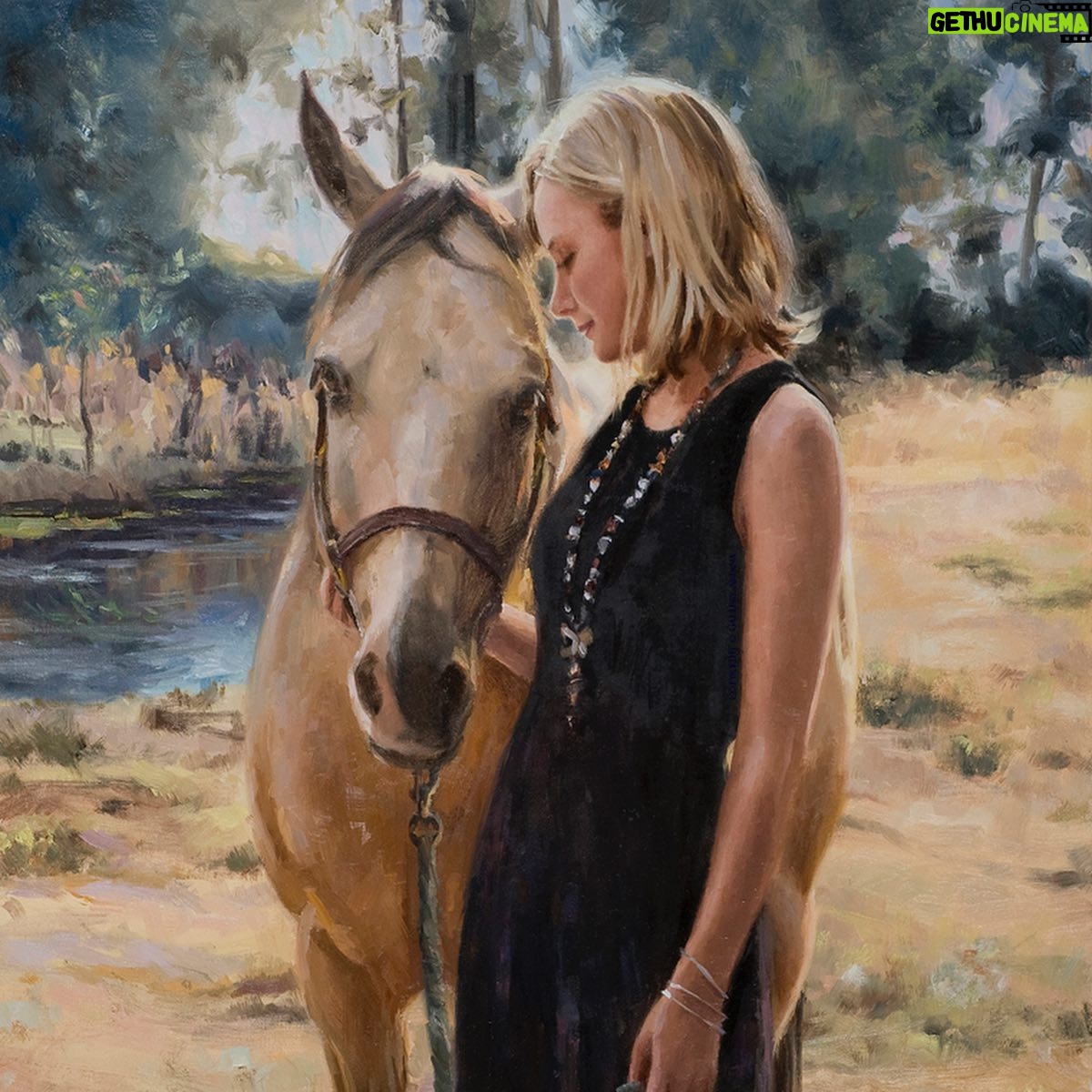 Ariana Richards - 3.8K Likes - "The Secret" - The best kind of confidant. I do sometimes miss my equestrian days.
- Love, Ariana.
#saturdaysketches
#artwithariana
#galleryariana
#oilpainting
#artist