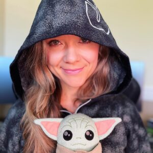 Ariana Richards Instagram - If Mando comes looking, you haven’t seen me.

May the 4th be with you, always.
•
•
•
•
#arianarichards 
#starwars 
#maythe4thbewithyou 
#babyyoda 
#mando
#mandalorian 
#themandalorian