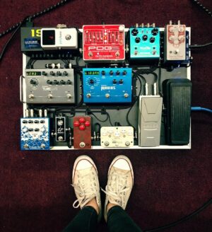 Arianna Powell Instagram - Stoked on some recent tweaks ✨ thanks #lasounddesign for getting me right and tight  @earthquakerdev @strymonengineering @jhspedals @tcelectronic @xoticusa @jrockettaudio #jrockettaudiodesigns #strymonengineering #earthquakerdevices #tcelectronic #roadready #xoticusa @lasounddesign