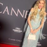 Arielle Raycene Instagram - Cannes Gala 💙💙 Hair: @marykovaleva Dress: @gattinollibymarwan