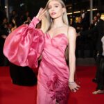 Arielle Raycene Instagram - Rumours Premier 💕 (Back to color for Cannes.) @lena_erziak dress & clutch @lametamorphoseofficial