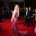 Arielle Raycene Instagram - Rumours Premier 💕 (Back to color for Cannes.) @lena_erziak dress & clutch @lametamorphoseofficial