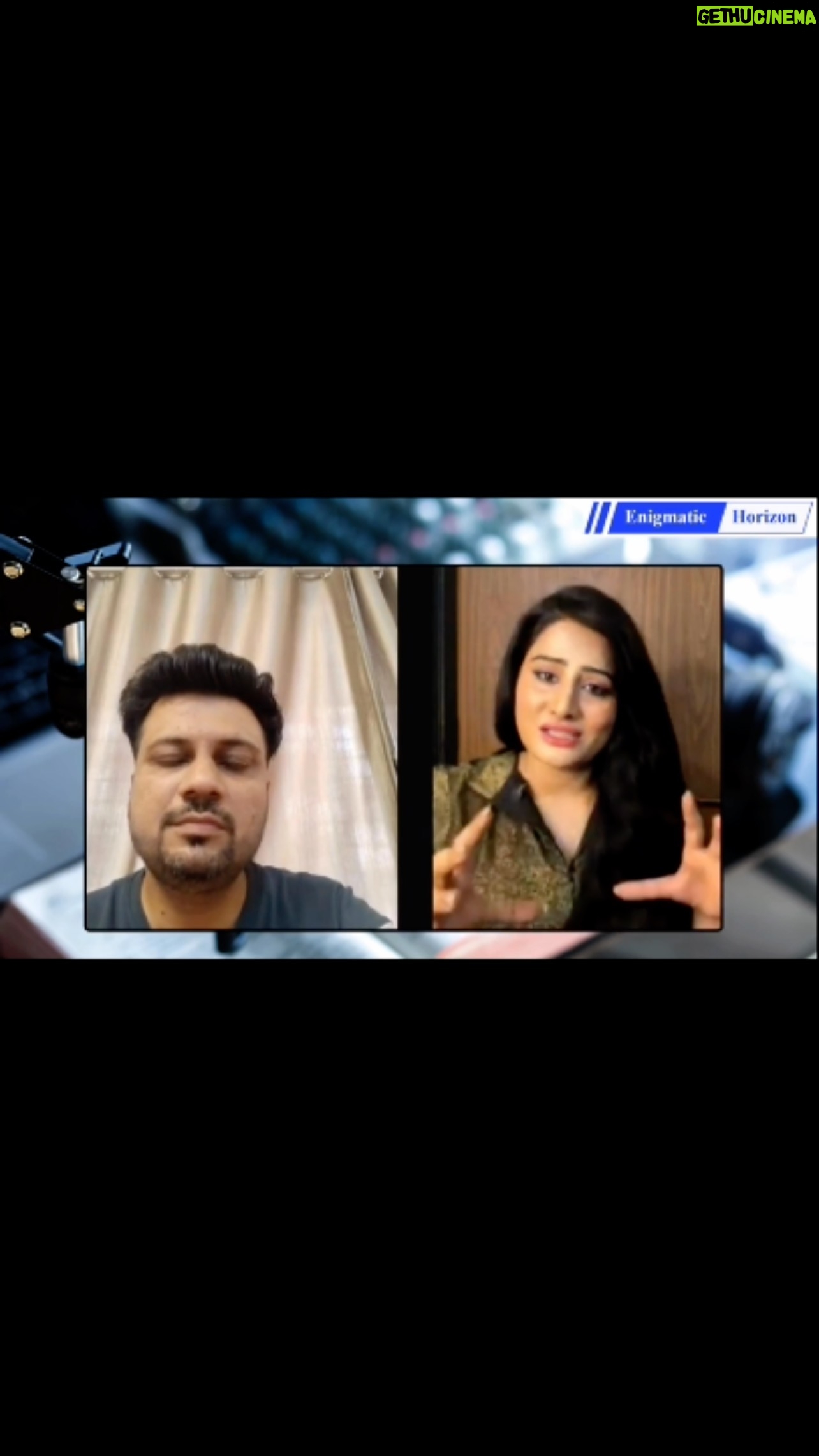 Arjumman Mughal Instagram - #arjummanmughal #at #enigmatichorizon #interviewer #shashisalwani #intervie #bollywoodactress