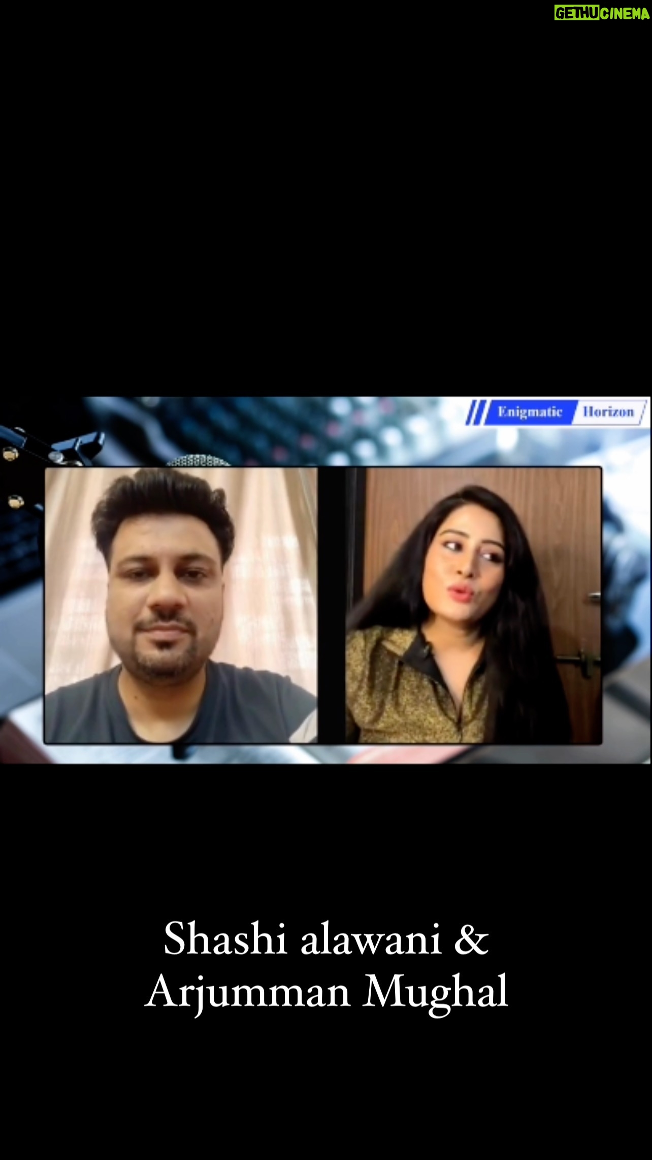 Arjumman Mughal Instagram - #arjummanmughal #at #enigmatichorizon #interviewer #shashisalwani #intervie #bollywoodactress