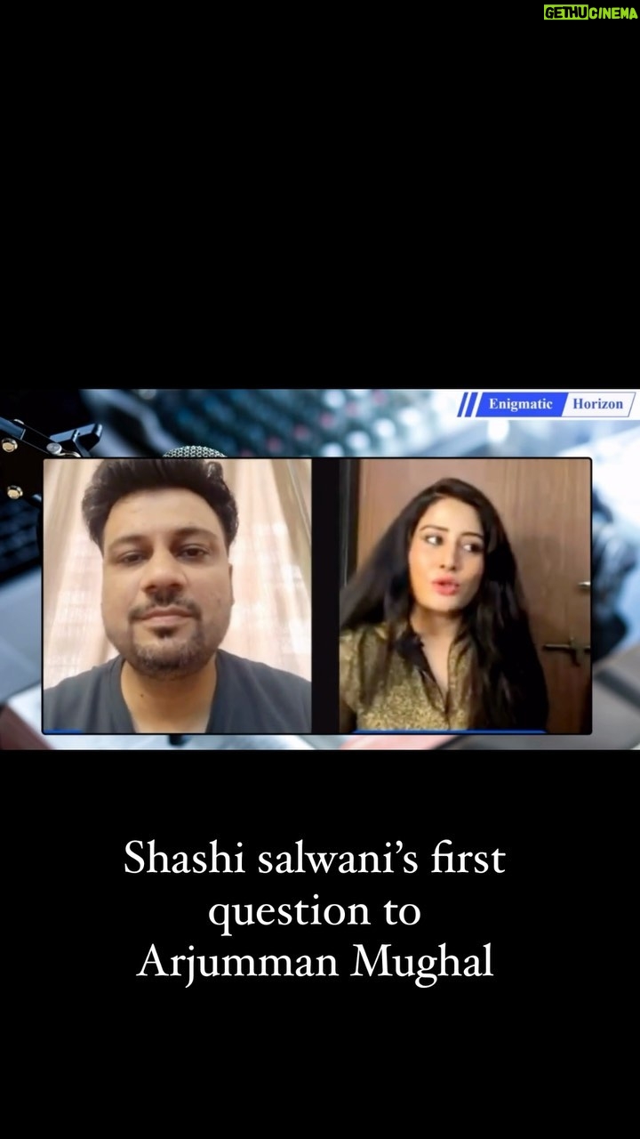 Arjumman Mughal Instagram - #arjummanmughal #at #enigmatichorizon #interviewer #shashisalwani #intervie #bollywoodactress