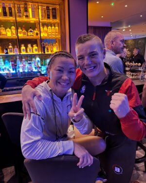 Arlene Blencowe Instagram - The greatest sport in the world! ❤️

Arlene Blencowe and Sinead Kavanagh together after their bout at #BellatorDublin