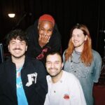 Arlo Parks Instagram - power rangers assembling. James, Sam, Dani me. San Diego tonight, LA on Saturday. Let’s! do! this!