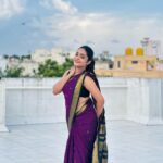 Arunima Sudhakar Instagram - Saree from @mouval_house_of_sarees