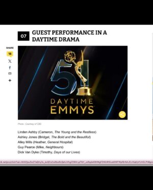 Ashley Jones Instagram - I’m speechless!!!! And out of my mind excited. Brad Bell—- I’m beyond grateful for everything. I LOVE being Bridget. And what a legendary group of people to be in! (Swipe!!) @boldandbeautifulcbs @daytimeemmys