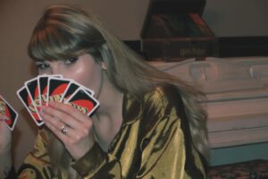 Ashley Leechin Instagram - Uno what we are doing tonight ♠️.

#photography #justashley #gamenight #comfystyle #actorsofinstagram