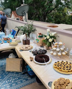 Ashley Argota Instagram - when all of your chosen family comes together for an LA baby shower extravaganza 🍼💕 we are so lucky to be surrounded by an incredible tribe of people who care and support us so deeply! 

@heidijarrettdance thank you for all of the time and effort and planning and love you put into our day!! you have been my family since i was 13 and it was so special to spend this time with all of you 💕
@ibedoom the floral arrangements were beyond my wildest dreams, thank you endlessly for the incredible work you put into this. and we met a month ago but you’re family now so you can’t get rid of me— sorry about it! 
thank you to my forever sisters @amandadrake & @terriannebutac for the drinks and party favors (they don’t even live in LA anymore you guys 🥹). 
thank you to my in laws for the extra hands and help and love, and for bringing hazel so didi had a friend all day. 
and thank you to our incredible friends for the gifts and love and words of encouragement as we get closer to meeting our baby boy. 💙 we love you all so much. now if you’ll excuse me i wore heels yesterday so i will be sitting w my feet up all week lololol