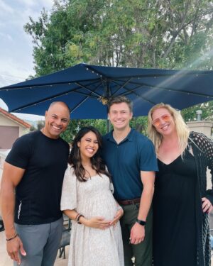 Ashley Argota Instagram - when all of your chosen family comes together for an LA baby shower extravaganza 🍼💕 we are so lucky to be surrounded by an incredible tribe of people who care and support us so deeply! 

@heidijarrettdance thank you for all of the time and effort and planning and love you put into our day!! you have been my family since i was 13 and it was so special to spend this time with all of you 💕
@ibedoom the floral arrangements were beyond my wildest dreams, thank you endlessly for the incredible work you put into this. and we met a month ago but you’re family now so you can’t get rid of me— sorry about it! 
thank you to my forever sisters @amandadrake & @terriannebutac for the drinks and party favors (they don’t even live in LA anymore you guys 🥹). 
thank you to my in laws for the extra hands and help and love, and for bringing hazel so didi had a friend all day. 
and thank you to our incredible friends for the gifts and love and words of encouragement as we get closer to meeting our baby boy. 💙 we love you all so much. now if you’ll excuse me i wore heels yesterday so i will be sitting w my feet up all week lololol