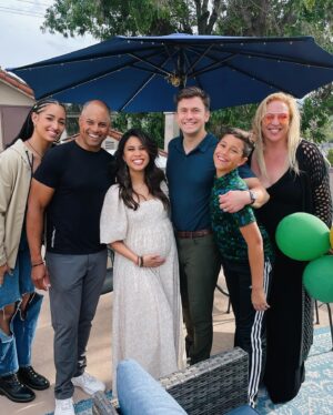 Ashley Argota Instagram - when all of your chosen family comes together for an LA baby shower extravaganza 🍼💕 we are so lucky to be surrounded by an incredible tribe of people who care and support us so deeply! 

@heidijarrettdance thank you for all of the time and effort and planning and love you put into our day!! you have been my family since i was 13 and it was so special to spend this time with all of you 💕
@ibedoom the floral arrangements were beyond my wildest dreams, thank you endlessly for the incredible work you put into this. and we met a month ago but you’re family now so you can’t get rid of me— sorry about it! 
thank you to my forever sisters @amandadrake & @terriannebutac for the drinks and party favors (they don’t even live in LA anymore you guys 🥹). 
thank you to my in laws for the extra hands and help and love, and for bringing hazel so didi had a friend all day. 
and thank you to our incredible friends for the gifts and love and words of encouragement as we get closer to meeting our baby boy. 💙 we love you all so much. now if you’ll excuse me i wore heels yesterday so i will be sitting w my feet up all week lololol