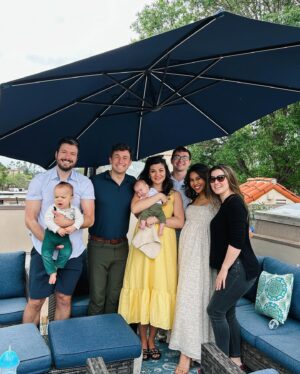 Ashley Argota Instagram - when all of your chosen family comes together for an LA baby shower extravaganza 🍼💕 we are so lucky to be surrounded by an incredible tribe of people who care and support us so deeply! 

@heidijarrettdance thank you for all of the time and effort and planning and love you put into our day!! you have been my family since i was 13 and it was so special to spend this time with all of you 💕
@ibedoom the floral arrangements were beyond my wildest dreams, thank you endlessly for the incredible work you put into this. and we met a month ago but you’re family now so you can’t get rid of me— sorry about it! 
thank you to my forever sisters @amandadrake & @terriannebutac for the drinks and party favors (they don’t even live in LA anymore you guys 🥹). 
thank you to my in laws for the extra hands and help and love, and for bringing hazel so didi had a friend all day. 
and thank you to our incredible friends for the gifts and love and words of encouragement as we get closer to meeting our baby boy. 💙 we love you all so much. now if you’ll excuse me i wore heels yesterday so i will be sitting w my feet up all week lololol