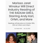 Ashley Argota Instagram – a throwback photo, but genuinely could be a photo taken today 😂 scroll to see the amazing reading we’re doing in NYC next week!! so honored to be a part of this. @marissajaretwinokur is such a kick ass director and, more importantly, she’s my family. thank you for seeing me, and for the trillion other things you do for and with me (and mick!). we love you!!

and @chaddmcmillan… well 💜
