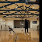 Ashley Argota Instagram – if you find an open gym with a basketball court and don’t recreate this moment from Double Teamed, what are you even doing with your life? 
#dcom #doubleteamed #thisismythirdtrimester