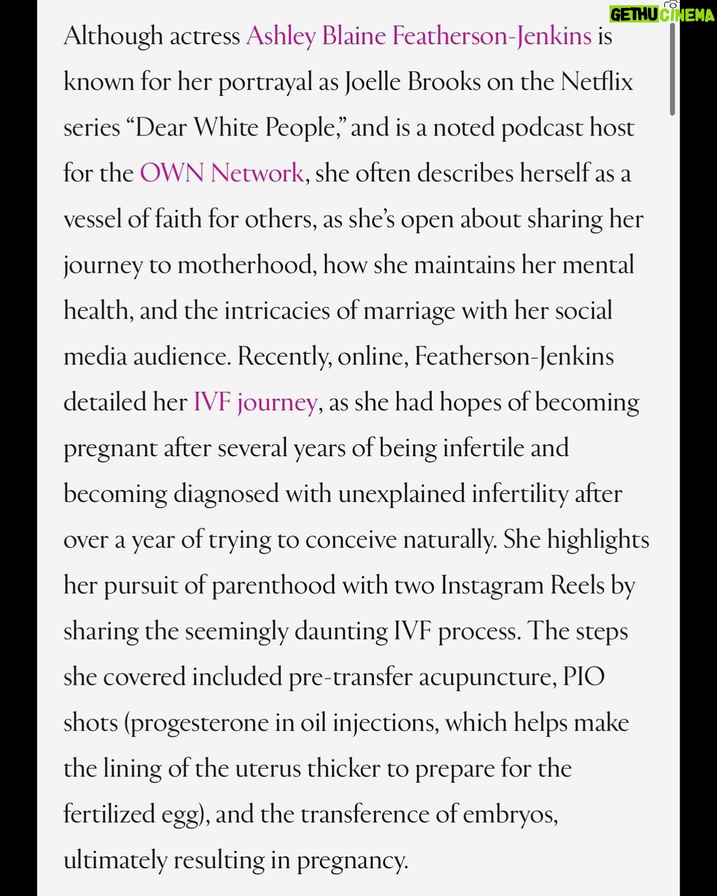 Ashley Blaine Featherson Instagram - Thank You @essence x @dominiquebfluker For Allowing Me To Share More Of My Journey💜 Full Article In Bio✨ #ivf #ivfjourney #ivfsuccess #ivfwarrior #ivfpregnancy #infertility #pregnancy