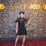 Ashley Liao Instagram - thanks for having me @mptf to celebrate the #NightBefore @theacademy!! hair, makeup, & styling by yours truly 💋 red lip: @hudabeauty in shade “miss america” dress: @majeparis @hollywoodreporter photos done by: @rslack