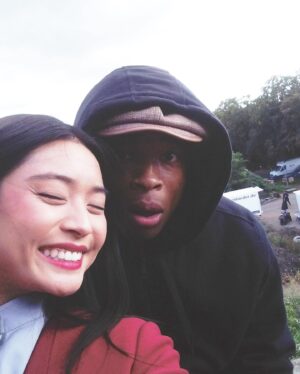 Ashley Liao Instagram - cherished moments on set❤️