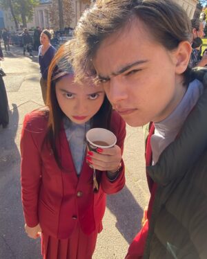 Ashley Liao Instagram - cherished moments on set❤️