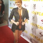 Ashley Rickards Instagram - This is the face I make when I don't care about a nip slip and am just really hungry and need chicken. 😜😃😃 (I got poké delivered to the theater. It was satisfying.) #outcastsmovie