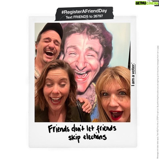 Ashley Williams Instagram - It’s #registerafriendday! Here’s how to play: Text FRIENDS to 26797 to make sure you’re registered to vote. Then tag three friends here and remind them to do the same. @kevinnealon @sukiyeagley Also for fun name your fave Robin Williams movie. Mine is: