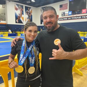 Ashley Yoder Instagram - I had a blast competing today at @ibjjf OC OPEN! Even cooler was seeing my ppl all kill it this weekend🙏🏽 S/O to @rollpayments for the support! Also thanks to my coaches @rfbjj @ill_ph1ll @checkmatmurrieta ♥️🐒