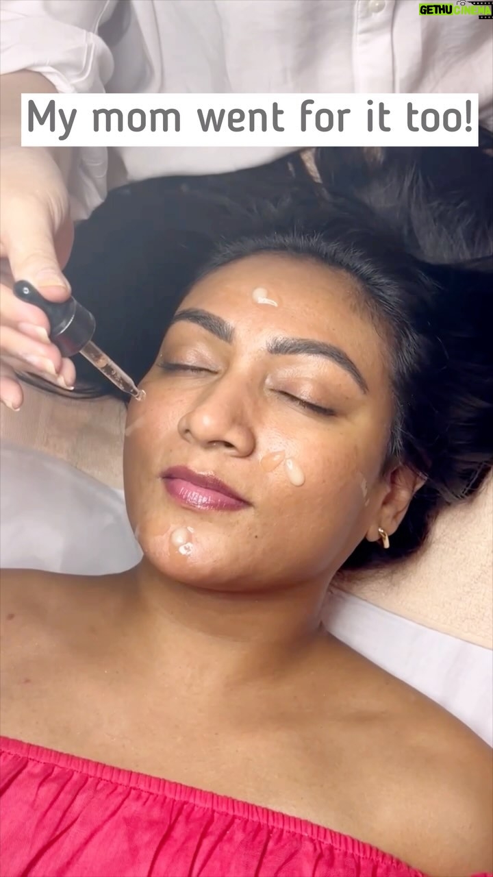 Ashmitha Instagram - Why take a package when you can have a transformation in a SINGLE SITTING? @parmediskinhyd did this amazing work (medi facial designed exclusively for her skin needs) on my mum & you’ll see drastic reduction of laugh lines & a plump and fresh appearance, these are REALISTIC RESULTS ! (Results keep improving & the final look comes in 15-30 days) Stop believing filters & start seeing things realistically & aesthetically #skin #skinclinic #parmediskinhyd #hyderabad #glow #shine #glassskin #pretty #spotless #love #happy #cute #couple #couplegoals #skincare #serum #gold #goldenglow #skinbrightening #best #indianskin #brownskin #evenskintone #gifted