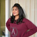 Ashmitha Instagram - Cosy winter evenings in a sweatshirt fit for a queen 👸🏻 Wearing my “A” initial customized sweatshirt from @crystazine.studio Go get your queen feels from @crystazine.studio #best #blessed #happy #day #oott #smile #fresh #ashtrixx #telugu #teluguactress #influencer #love #pretty #cute #limegreen #white #lustre #crystal #maroon #sweatshirt #winter #customisedtshirts