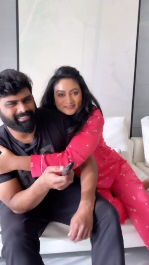 Ashmitha Instagram - Husband wants “SPACE” @jannu.sudhir 
#husband #husbandandwife #us #lol #couple #couplegoals #smile #laugh #funny #telugu #teluguactress#lol #ashtrixx #telugumemes #funnytelugumemes #hyderabad #ashtaggedsudhir
