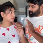 Ashmitha Instagram - When Roasting each other is your LOVE LANGUAGE 😂 @jannu.sudhir #lovelanguage #valentines #valentinesday #us #couple #couplegoals #funny #funnytelugumemes #ashtaggedsudhir #husband #husbandandwife #love #telugu #teluguactress #ashtrixx #billmokstudios #roast #cute #lol #jj #joking #reelitfeelit #feelitreelit #instagramreels #day #good #best #besthusbandever #married
