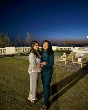 Ashmitha Instagram - We made huge deposits in our memory bank this vacation!
Swipe right to the last - it’s compulsory to do this during a mountain vacation 🍜 

#vacation #mussorie #hills #hillstation #mountains #holiday #pretty #cute #love #fam #family #happy #yay #sunset #smile #laugh #ashtrixx #telugu #teluguactress #influencer #teluguinfluencer #southindisninfluencer #coffee #brown #green #cool #cold #weather #beautiful #flowers